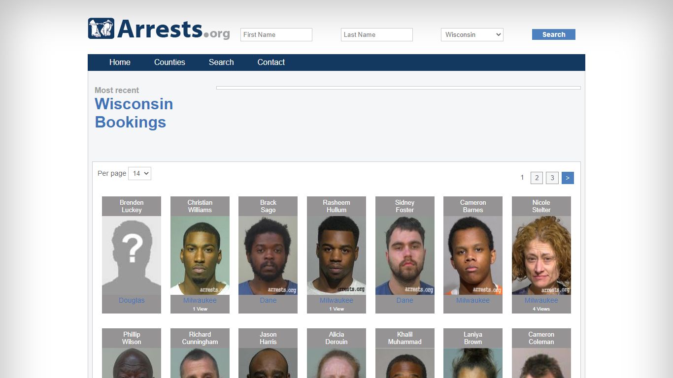 Wisconsin Arrests and Inmate Search